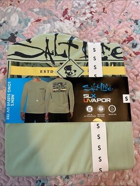 Salt Life Men's SLX UVapor Long Sleeve Tee - Sage Green
